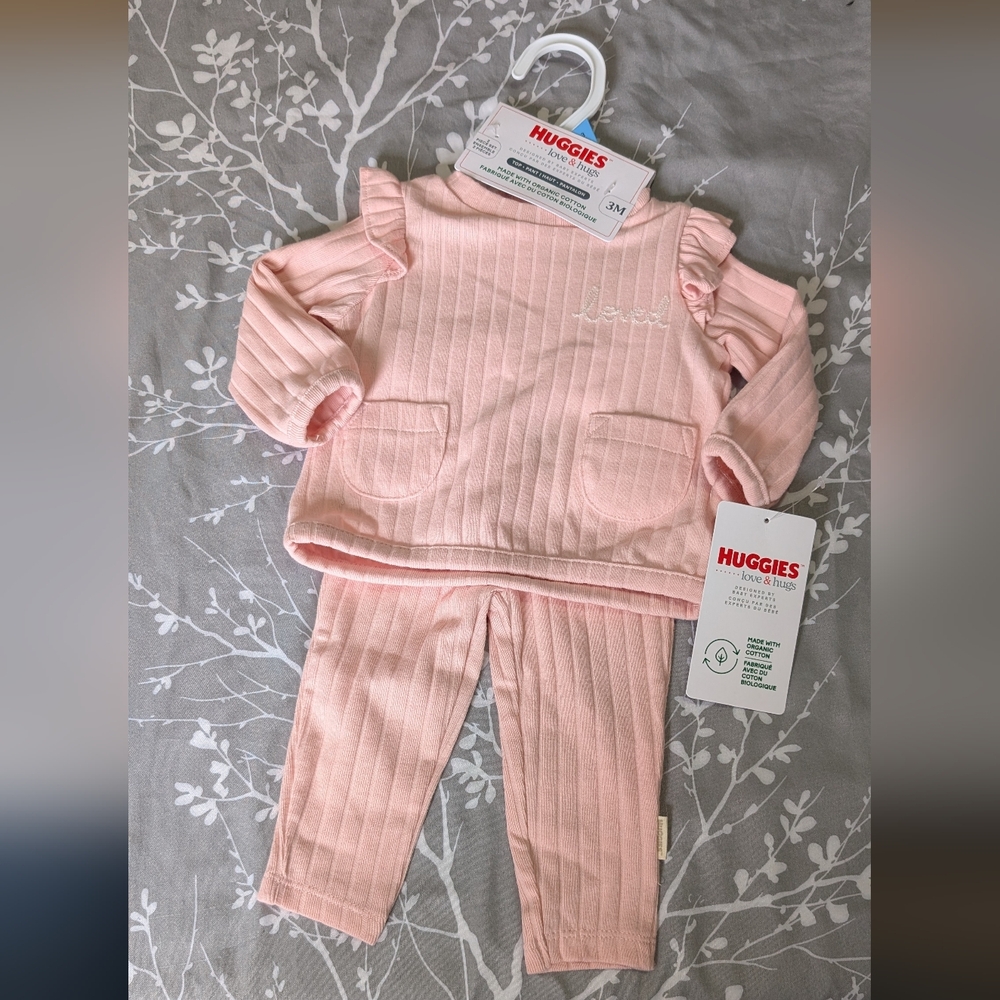 NEW Huggies Organic cotton Baby Outfit 3M *BINL